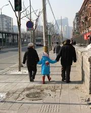 Wedding couple walking the line