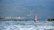 Wind Surfer and Kite Boarders on Okanagan Lake